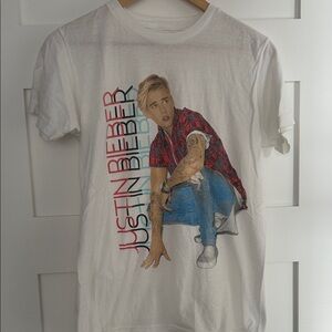 Bluenotes Justin Bieber Graphic Tee - White and Red